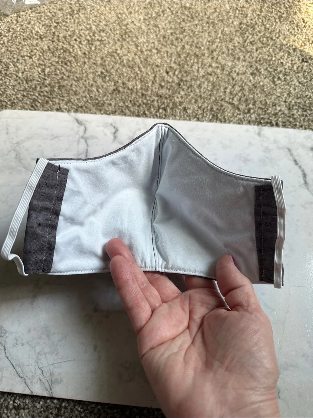 Gray Speckled Adult Face Mask